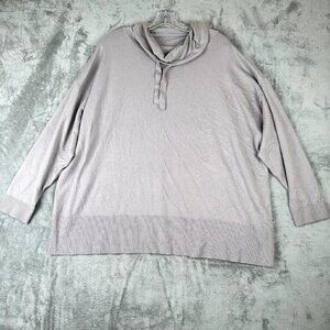 Torrid Super Soft Plush Cowl Neck Long Sleeve Tunic Sweater Size 3 Oatmeal Cream